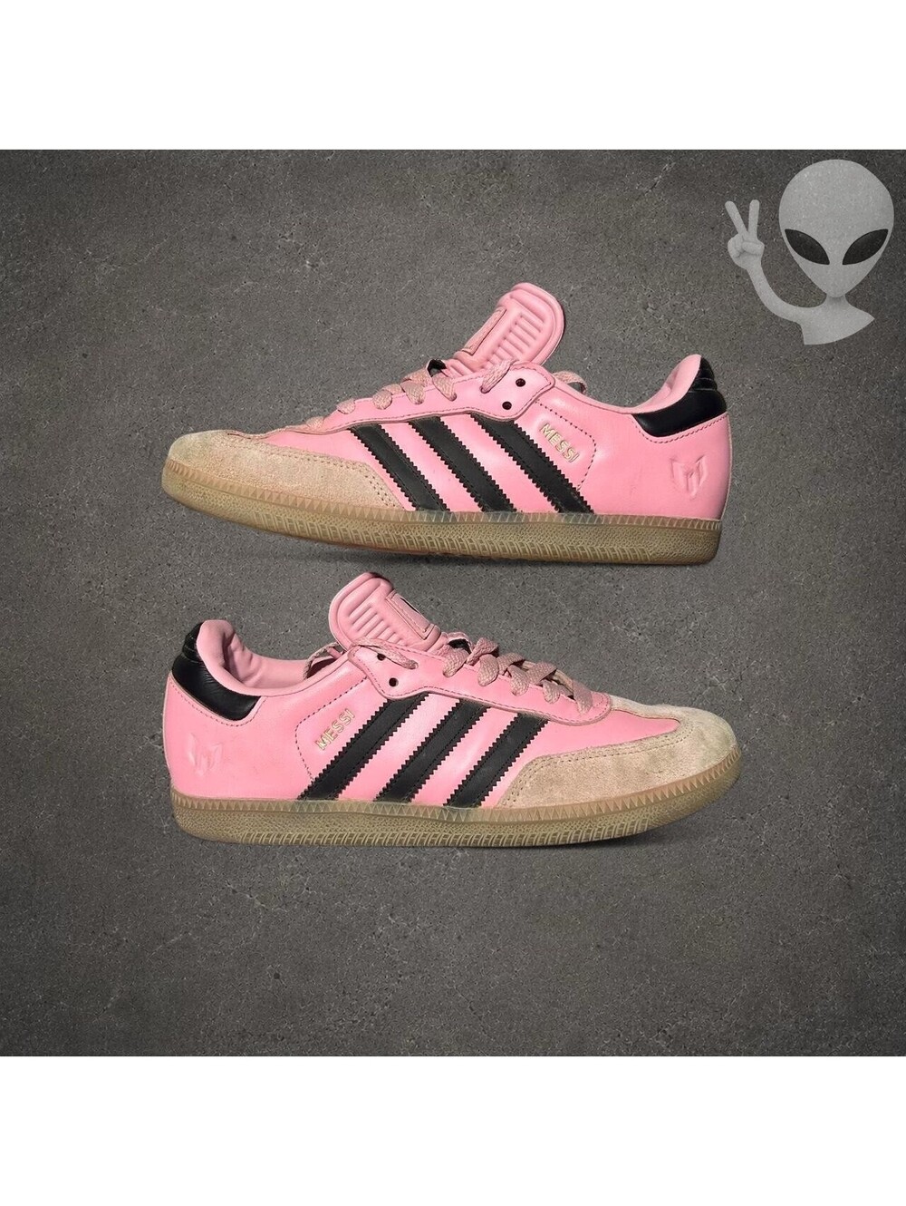 Adidas Samba Messi Inter Miami Home Pink Black Gum Shoes Mens US 5.5 IH8158 - Picture 2 of 7